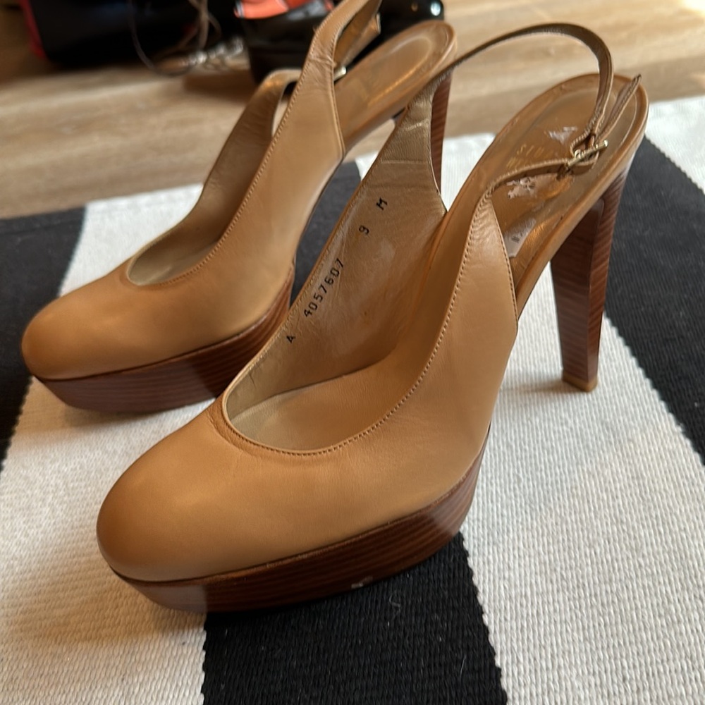 Stuart Weitzman Platform Sling Backs - image 3